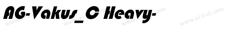 AG-Vakus_C Heavy字体转换